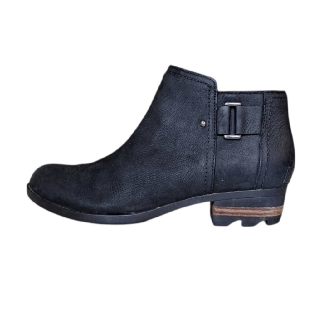 Sorel Black Nubuck Leather Ankle Boots Normcore Grunge Minimalist 7.5